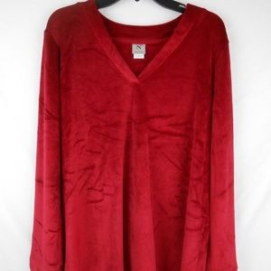Natori Velour Long Sleeve Top Super Soft Lounge
